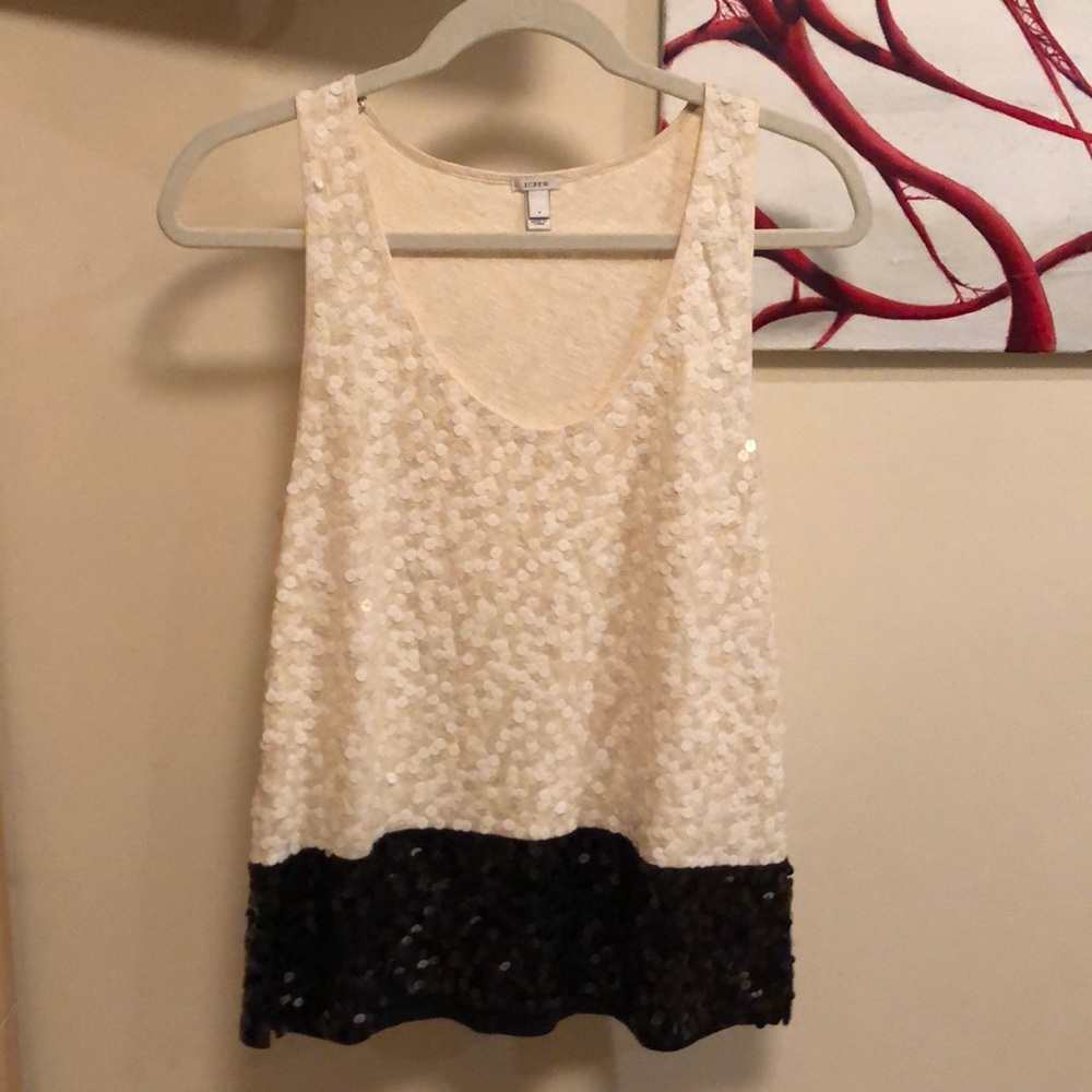 J. Crew Colorblock Sequin Tank